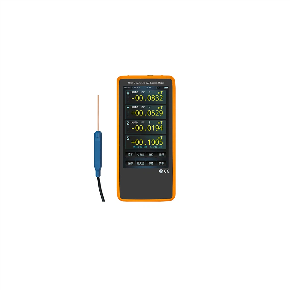 Dx - 65 Gaussmeter cludadwy 3-echel uchel-echel